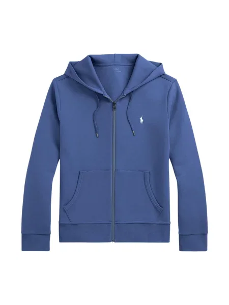 Bluza z kapturem Polo Ralph Lauren z kapturem z długim rękawem niebieska