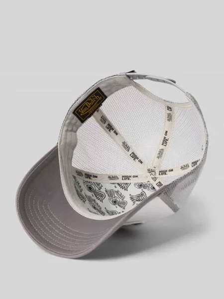 Czapka z daszkiem trucker z naszywką z logo Von Dutch biała