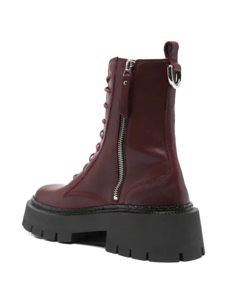 Botine Vic Matié din piele cu platformă violet