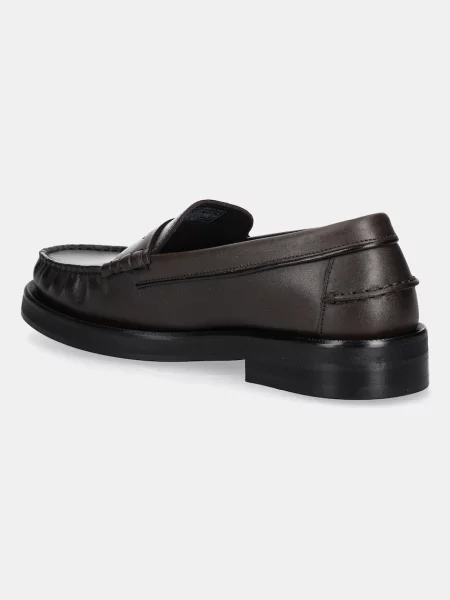 Kožené mokasíny Tommy Hilfiger CLASSIC HIGH HILFIGER LTH LOAFER hnědá