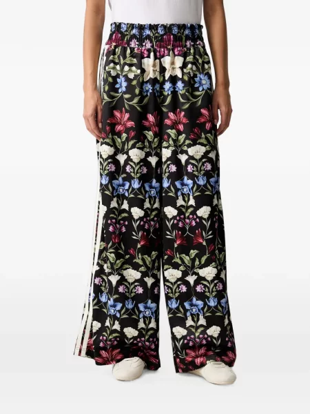 Pantaloni Adidas cu model floral cu imagine alergare negru