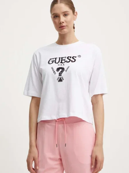 Guess tričko AURLIE bílé