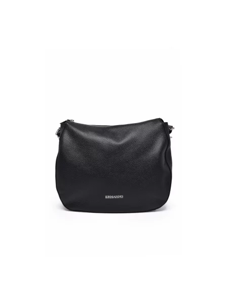 Torebka hobo Ermanno Scervino skórzana czarna