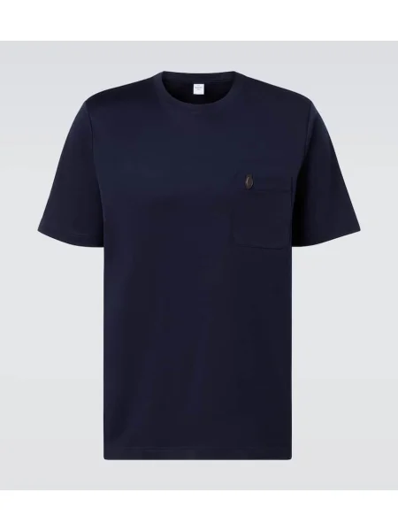 Tricou Berluti din jerseu albastru