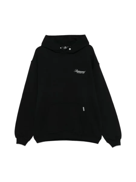 Lniana bluza z kapturem Represent czarna