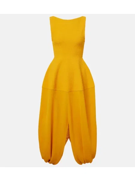 Rochie midi Proenza Schouler drapată galben