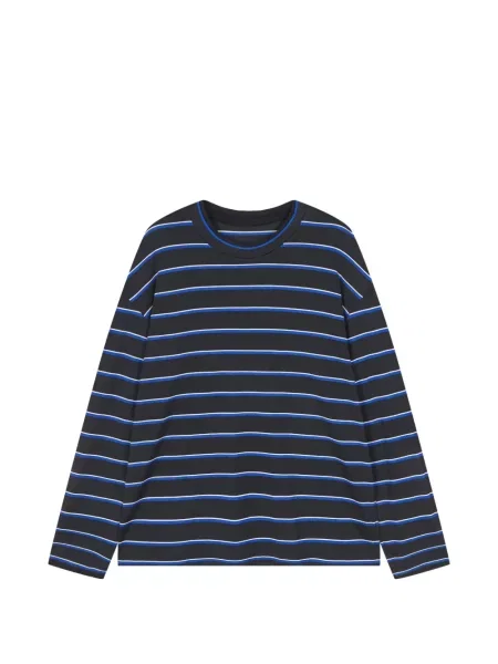 Lung tricou Jnby cu dungi cu imagine albastru