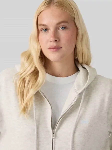 Levi's bluza rozpinana z kapturem z bawełną EVERYDAY FULL ZIP szara