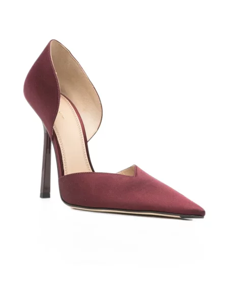 Pantofi cu toc Victoria Beckham din satin roșu