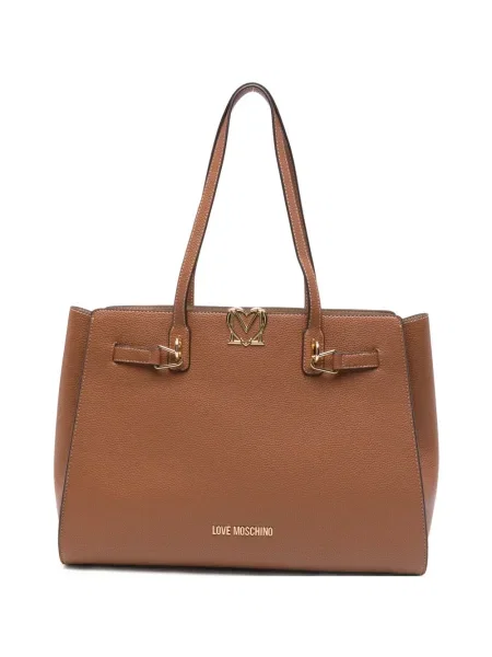 Geantă Love Moschino cu cataramă maro