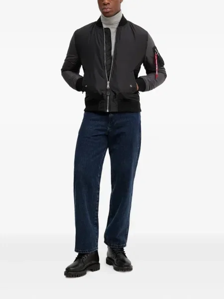 Geacă bomber Alpha Industries cu broderie negru