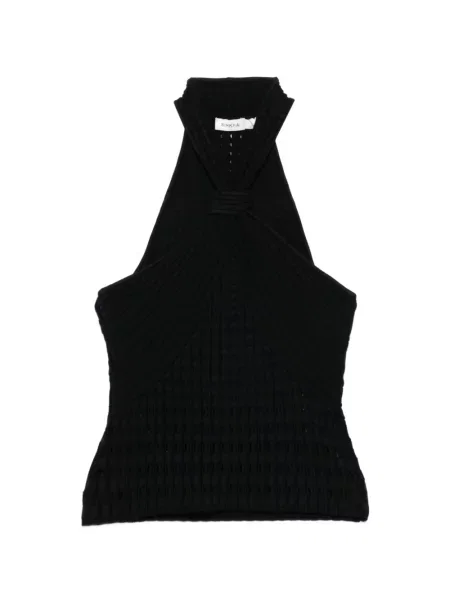 Top Simkhai cu gât halter negru