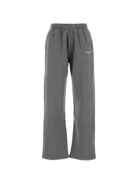 Pantaloni Sporty & Rich cu imagine alergare gri