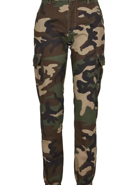 Pantaloni cargo Urban Classics cu talie înaltă maro