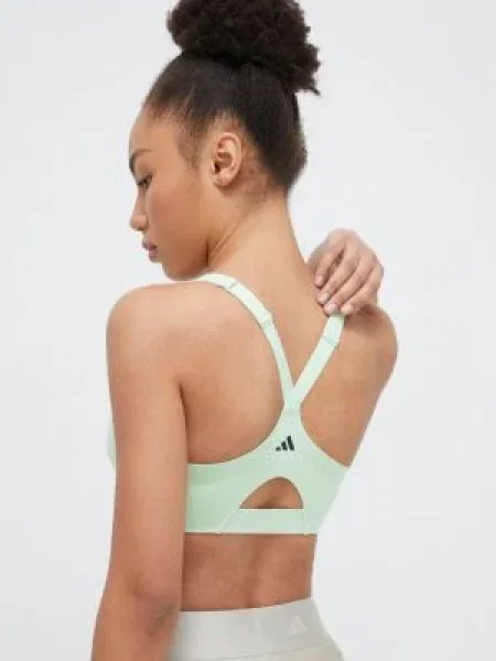 Sportovní podprsenka adidas Performance Luxe zelená