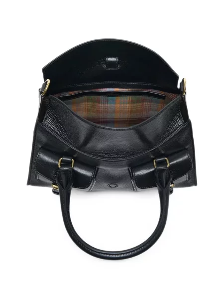 Τσάντα shopper Mulberry με αγκράφα μαύρο