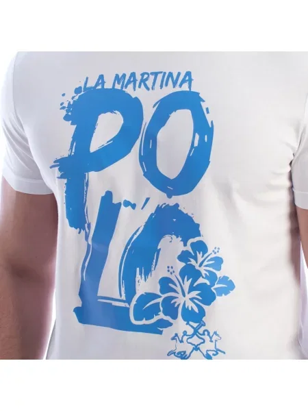 Koszulka polo La Martina z krótkim rękawem biała
