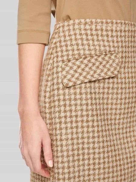Spódnica mini w kopertowym stylu z kieszenią z patką Marc Cain