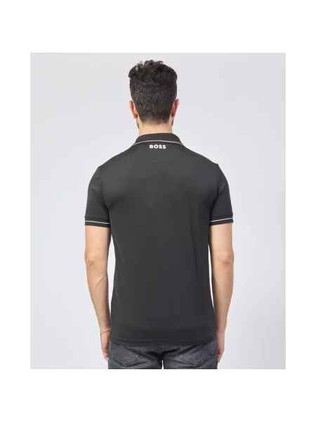 Koszulka polo Boss z logo czarna