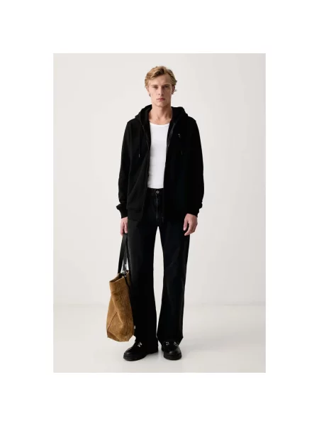 Bluza z kapturem Trussardi z kapturem czarna