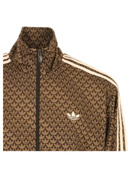 Mikina adidas Firebird Loose Monogram Track Top Aurora Coffee/ Earth Strata/ Sandy Pink XL hnědá