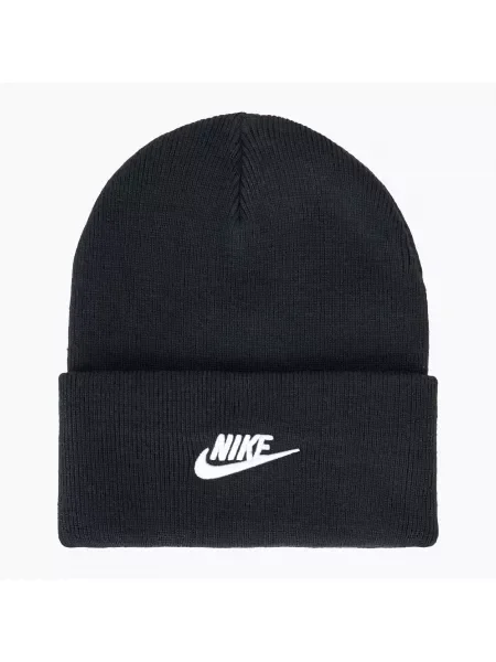 Зимна шапка Nike Peak Futura Beanie черна/бяла бяло