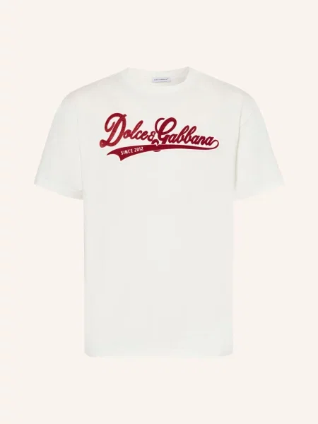 Dolce & Gabbana Tričko / tmavě červená bílá