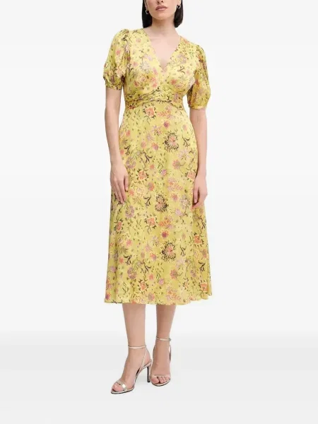 Rochie midi Pedro Del Hierro cu model floral cu imagine până la genunchi verde