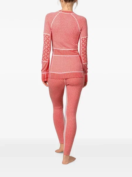 Leggings Kari Traa cu imprimeu geometric roz