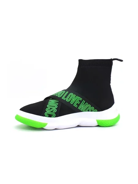 Dzianinowe sneakersy Love Moschino czarne
