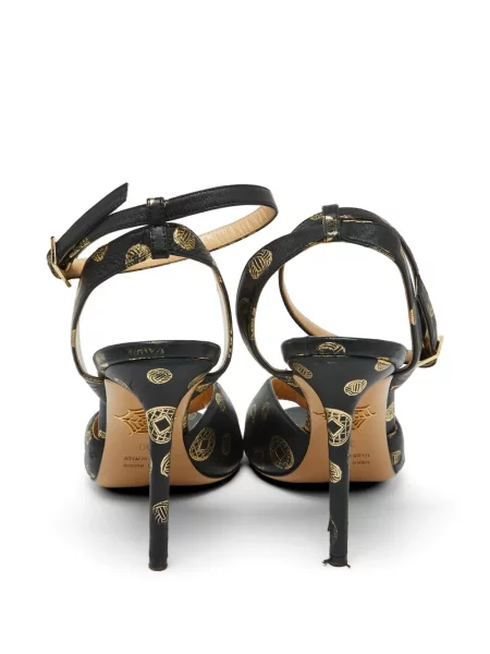 Sandale Charlotte Olympia din piele cu bretele negru