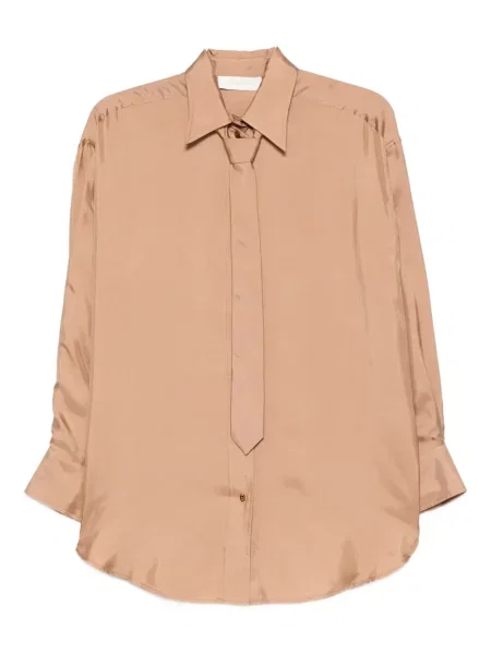 Cămașă Zimmermann de mătase maro