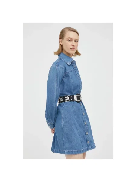 Levi's sukienka jeansowa mini oversize niebieski