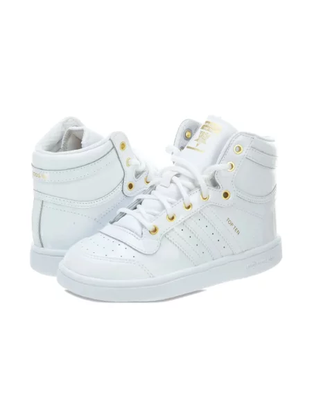 Kratke hlače Adidas s vezicama s čipkom bijela