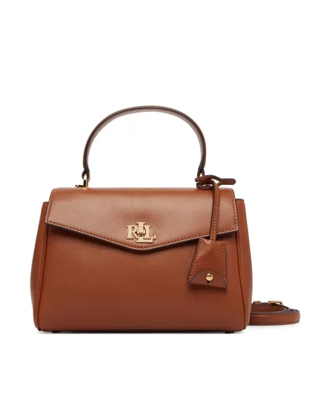 Crossbody kabelka Lauren Ralph Lauren hnedá