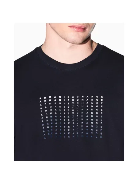 Armani Exchange Tričko Tmavomodrá modrá