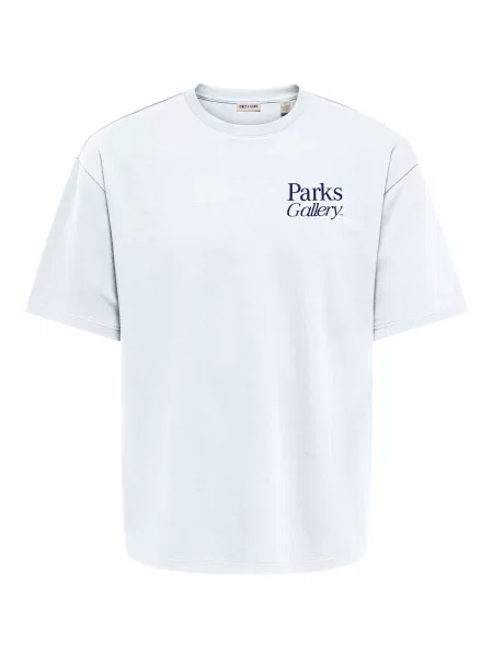 Only & Sons Tricou ONSPARKS GALLERY AIR albastru închis alb