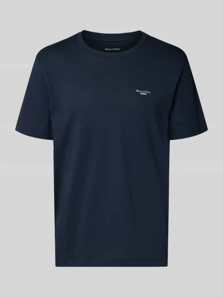 T-shirt o kroju regular fit z czystej bawełny Marc O'polo granatowa