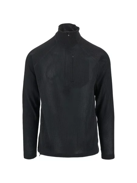 Hanorac cu fermoar Houdini Sportswear tricotate negru