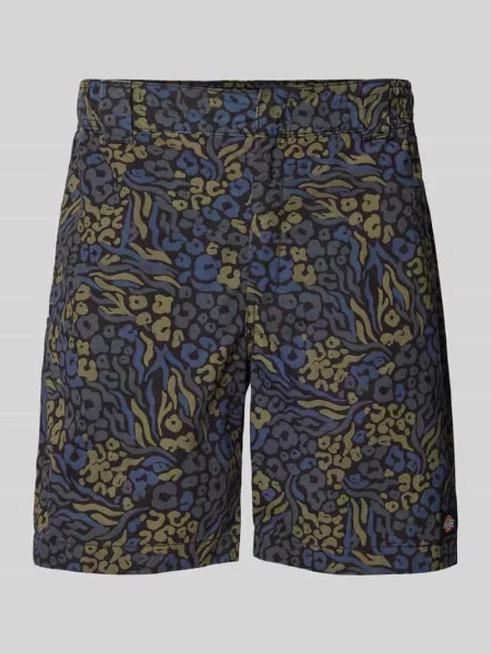 Szorty o kroju regular fit z nadrukiem na całej powierzchni model ‘SALTVILLE’ Dickies czarne