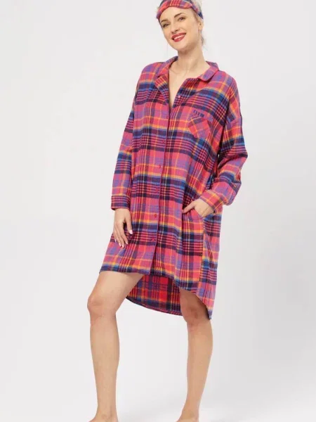 Фланелевый клетчатый халатик