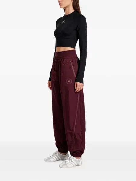 Pantaloni Adidas By Stella Mccartney cu imagine alergare roșu