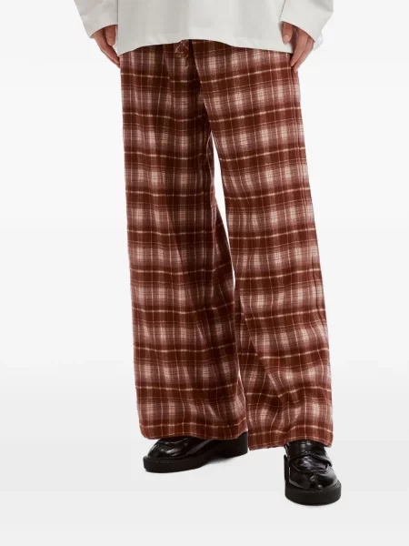 Pantaloni B+ab în carouri maro
