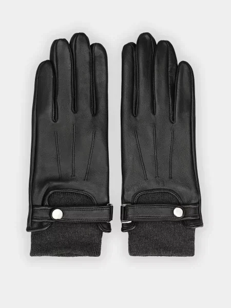 Braska Рукавички Шкіра чорний