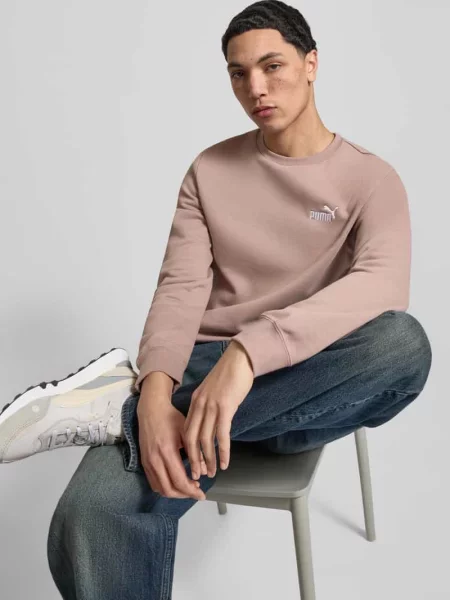 Bluza dresowa z logo w kroju regular fit z przeszywanym haftem logo Puma Performance