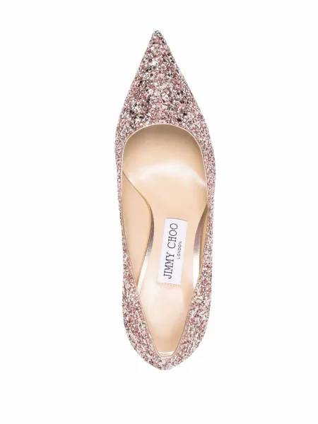 Полуотворени обувки Jimmy Choo розово