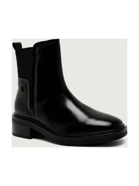 Tommy Hilfiger De piele ghete chelsea negru