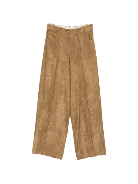 Cu centură pantaloni Alysi de catifea cord