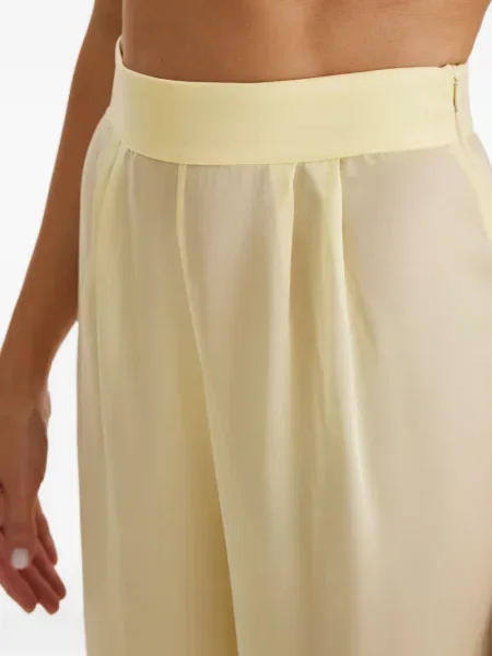 Pantaloni Il Volo plisate galben