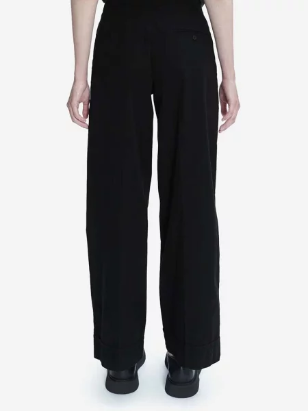A.P.C. pantaloni de drept high waist negru